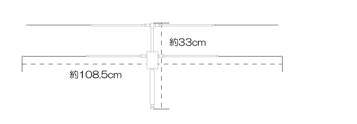 狩猟八木アンテナNY142Z外観図