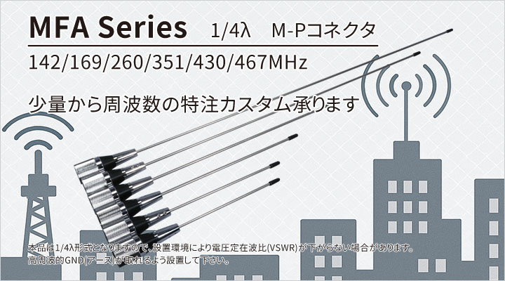 デジタル簡易無線アンテナMFA0351/MFA0467top