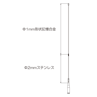 デジタル小電力コミュニティ無線用1/2λホイップアンテナSNT0142J_illust